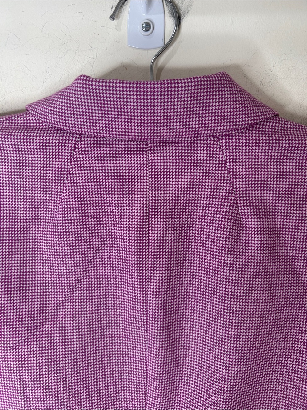 J. CREW Pink Peplum Back Houndstooth Blazer Office Business Size 10 - Picture 5 of 16